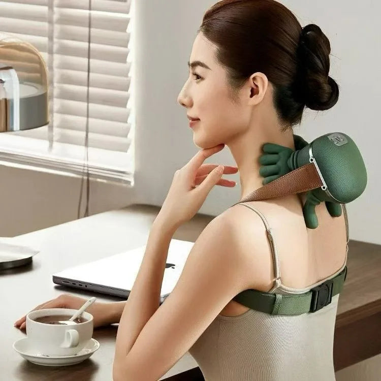 Electric Shiatsu Neck & Shoulder Massager — Deep Kneading with Heat