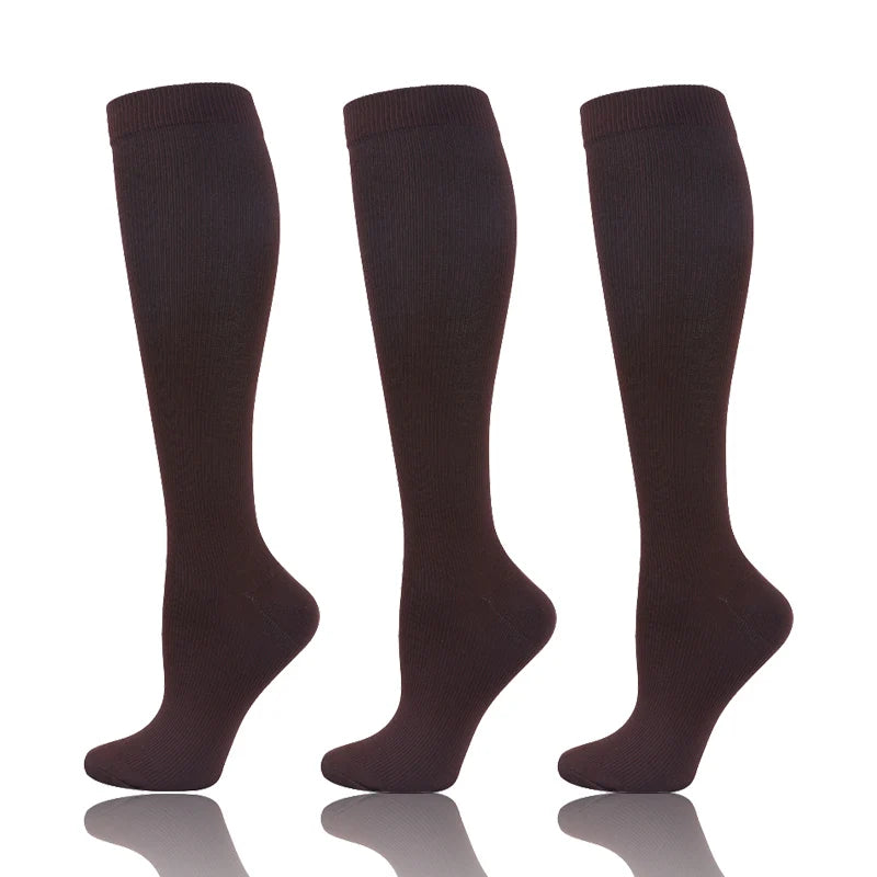 3-Pack Knee High Compression Socks 30mmHg - Sports, Medical & Travel