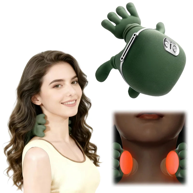 4D Shiatsu Neck & Shoulder Massager – Wireless Deep Tissue Relief with Heat