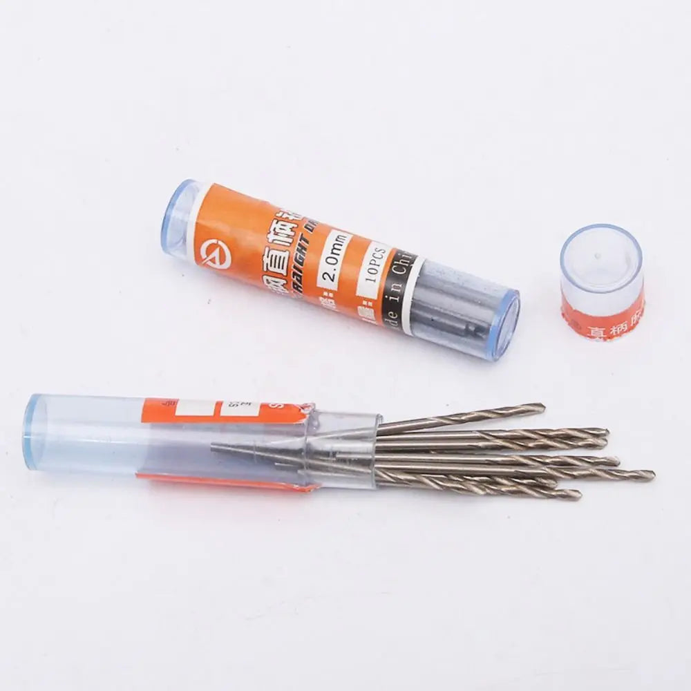 10pcs 0.5-3.0mm HSS Twist Drill Bit Set For Dremel Rotary Tool Straight Shank Mini Drill Bit Set High Speed Steel Hole Cutter