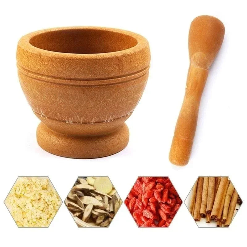 Resin Mortar & Pestle Set – Herb, Spice & Garlic Grinder for Home & Restaurant Kitchens