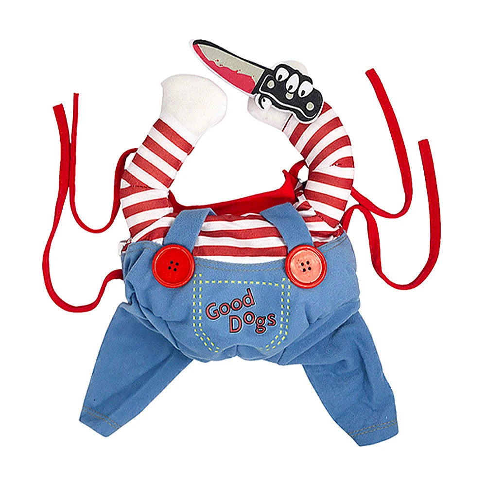 Halloween Cosplay Jumpsuit for Cats & Small Dogs with Foam Prop