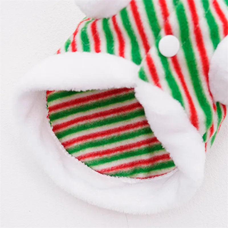 Christmas Deer Striped Coat for Dogs & Cats
