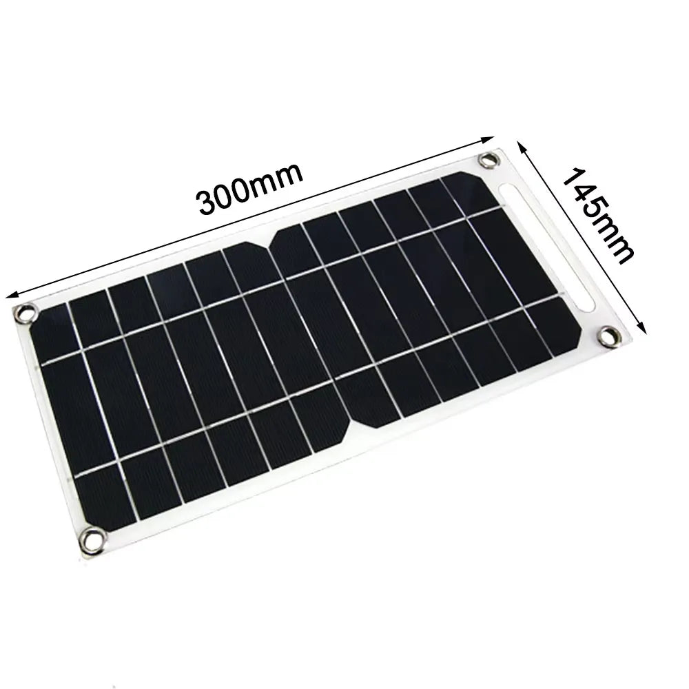 Portable Solar Panel USB Charger - Waterproof for Hiking & Camping