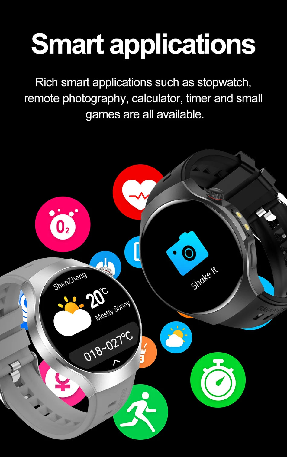 ChiBear Smartwatch - Bluetooth Calling, IP68, Heart Rate, 150+ Sports Modes