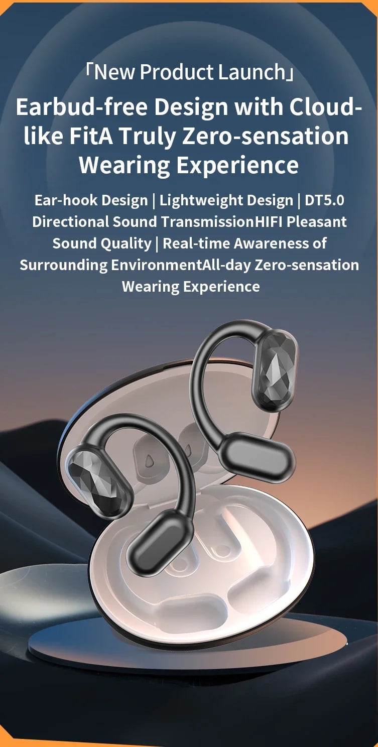 Languages Real Time AI Translator Earbuds Bluetooth 5.4 TWS Wireless Headphones HiFi Sound Headset Open Ear OWS Earphone