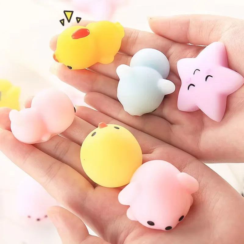 18-Piece Mini Animal Stress Relief Squeeze Toy Set