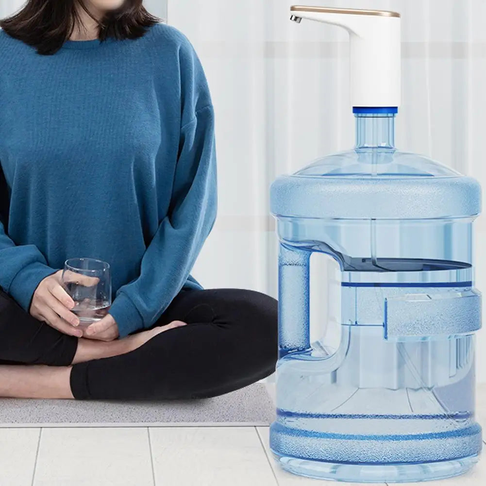 Electric Water Bottle Pump | USB Rechargeable, Ultra-Silent Dispenser for Kitchen, Office & Home