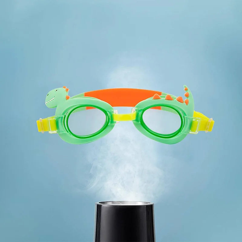 Cartoon Colorful Pony Children's Swimming Goggles Waterproof Anti Fog Adjustable Glasses