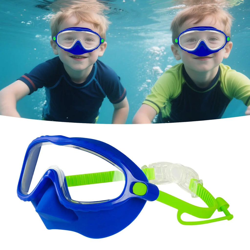 Goggles With Nose Cover Diving Glasses Anti-Fog No-Leak Clear Waterproof Snorkeling Goggles Gear For Children Kids Aged 4-15