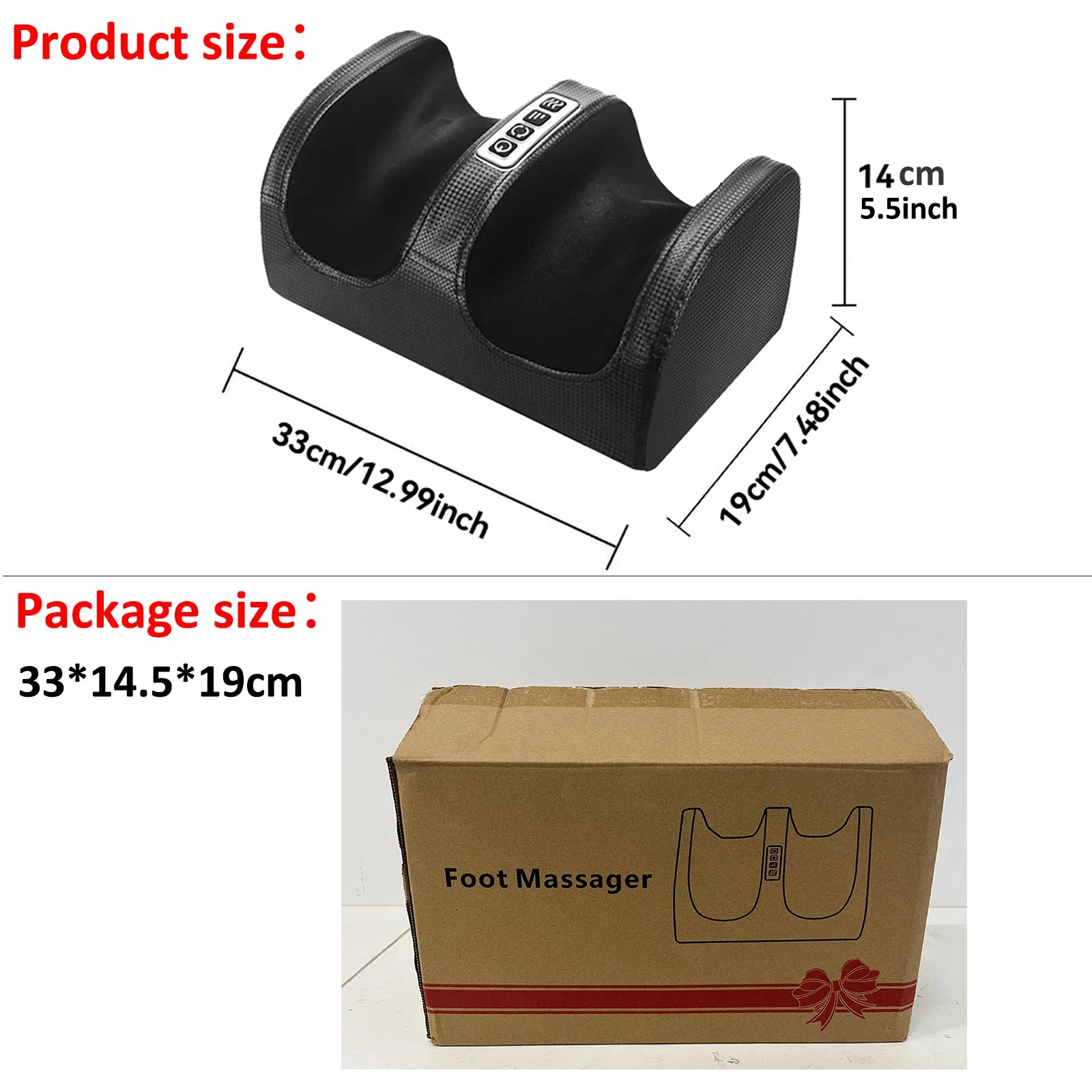 Electric Shiatsu Foot & Calf Massager with Heat | 12-Ball Kneading Relief