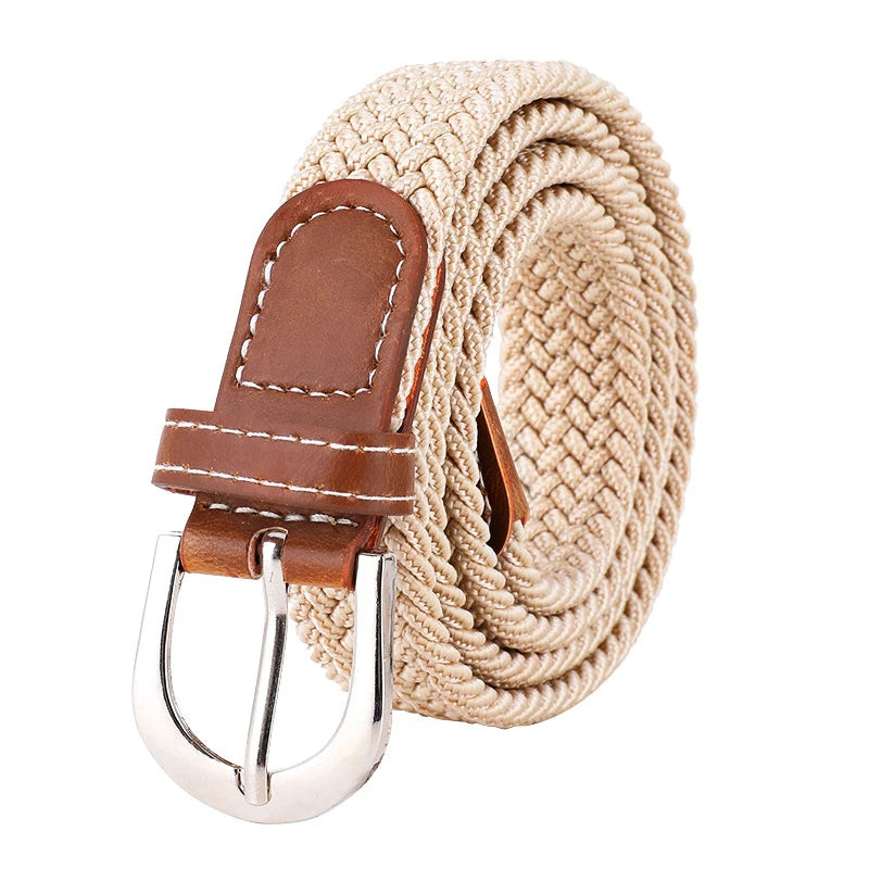 Elastic Knitted Woven Belt - Unisex Casual