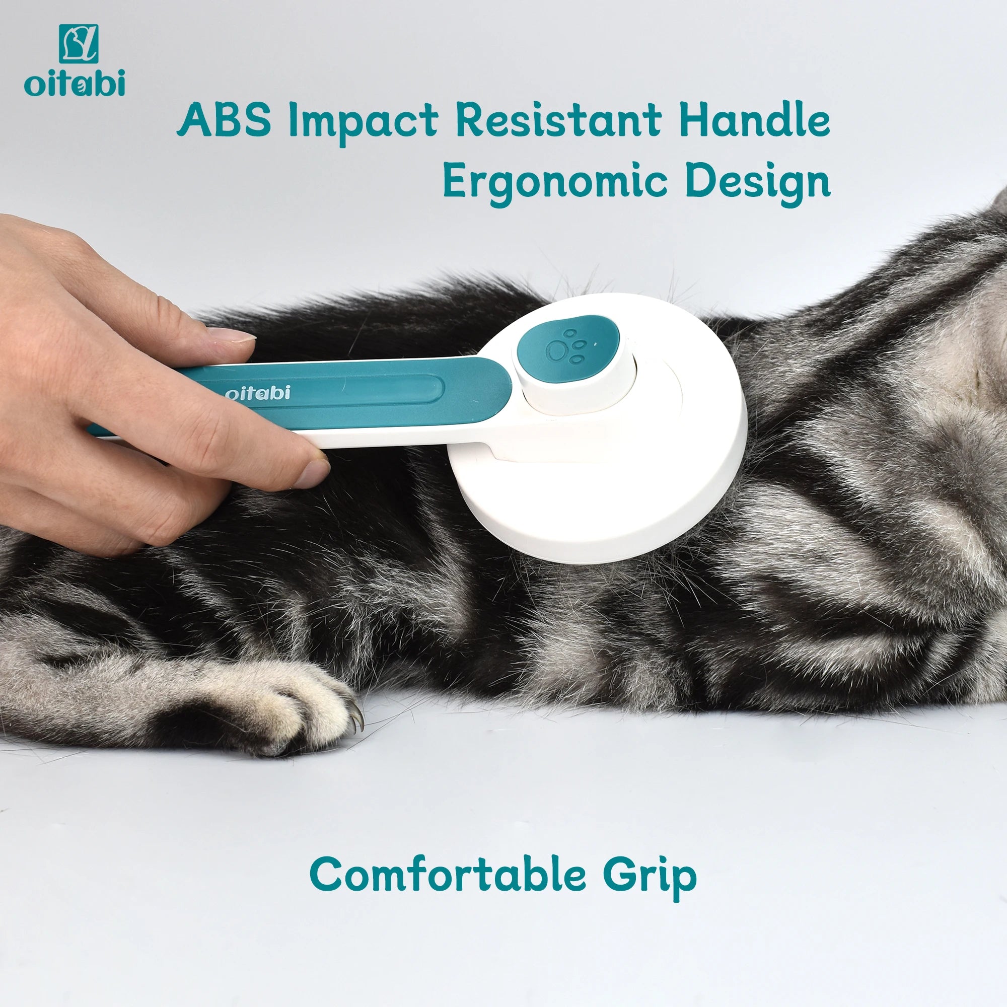 Oitabi Self-Cleaning Slicker Brush for Dogs & Cats | One-Touch Hair Removal | Long & Short Hair