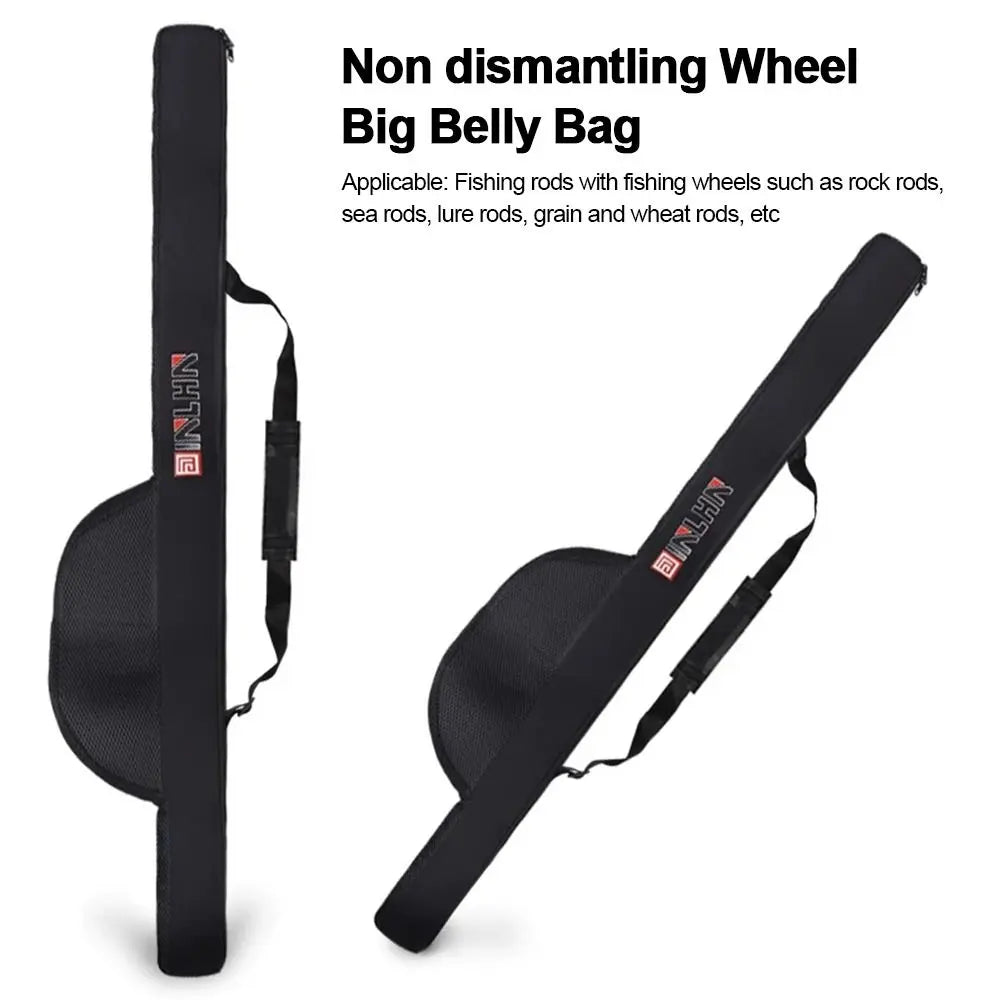 New Portable Fishing Rod Bag Folding 118/128cm Fishing Rod Case With Shoulder Strap Fishing Pole Reel Bag