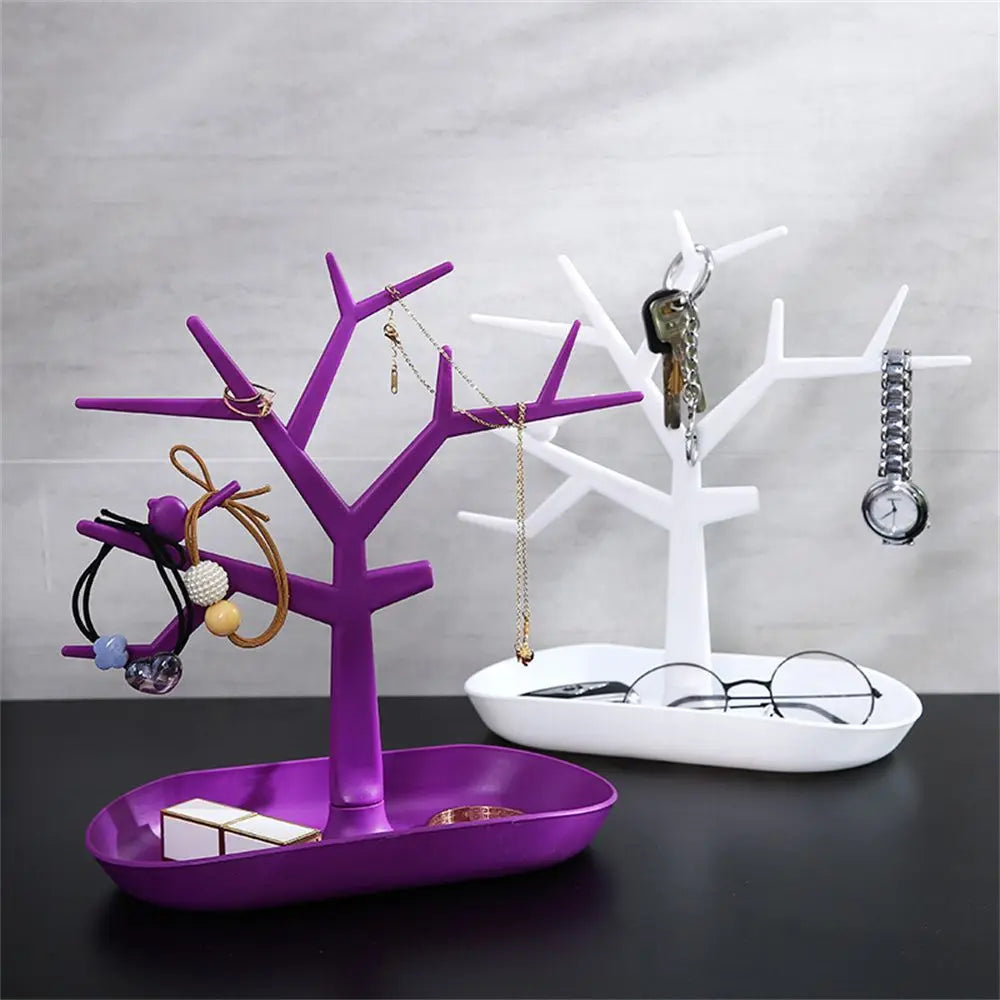 Bird Tree Key Holder & Jewelry Rack | Decorative Desktop Organizer for Living Room & Entryway