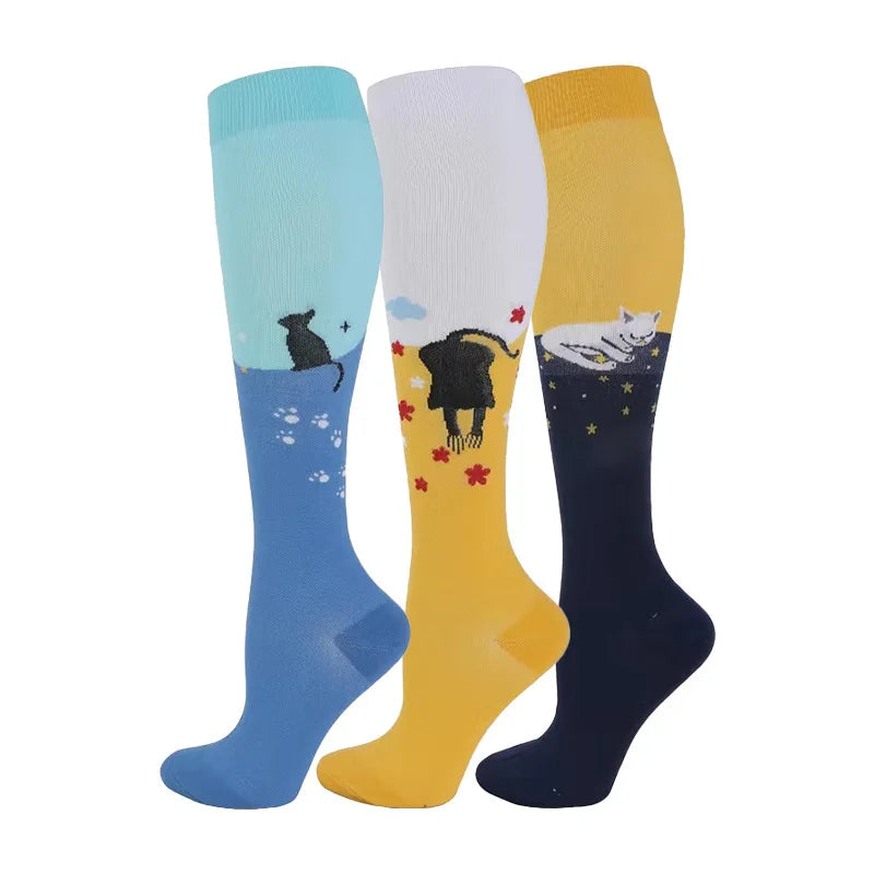 3-Pack Knee High Compression Socks 30mmHg - Sports, Medical & Travel