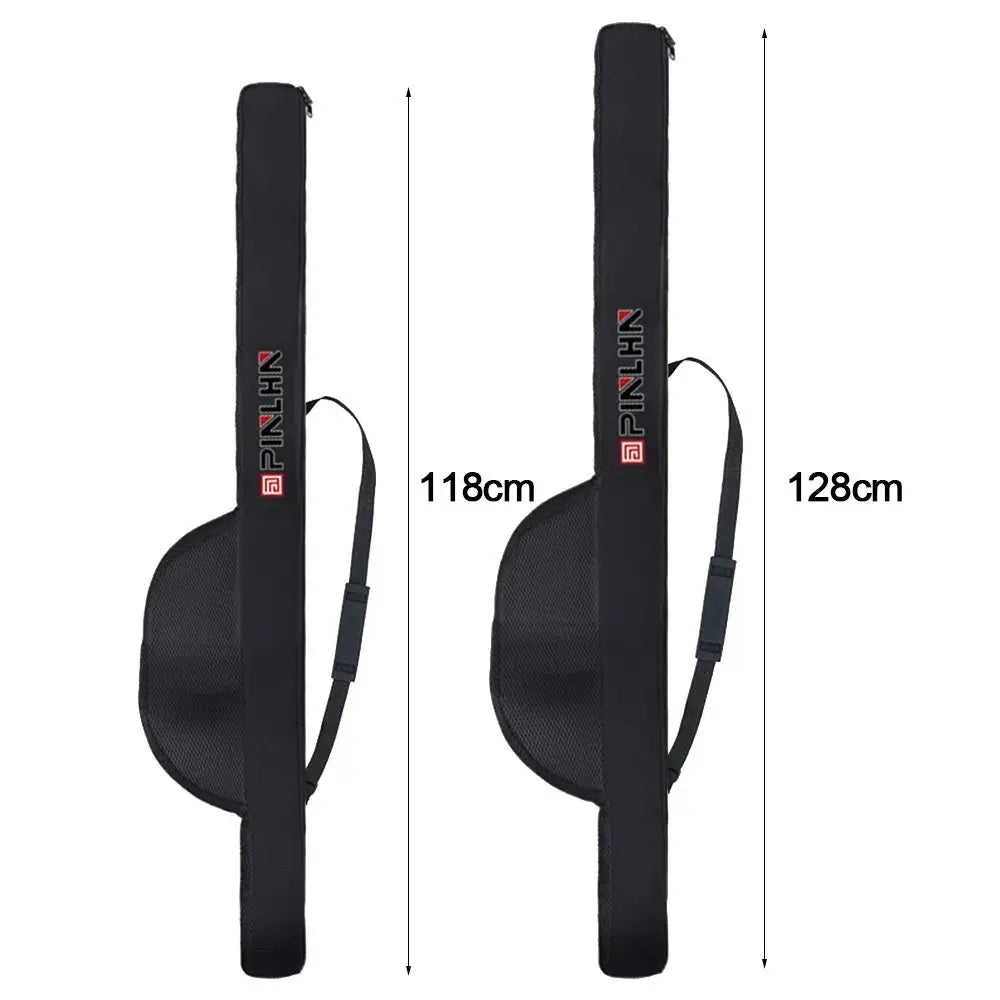 New Portable Fishing Rod Bag Folding 118/128cm Fishing Rod Case With Shoulder Strap Fishing Pole Reel Bag