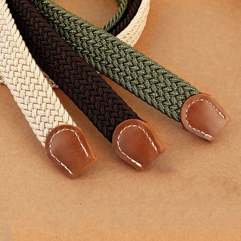 Elastic Knitted Woven Belt - Unisex Casual