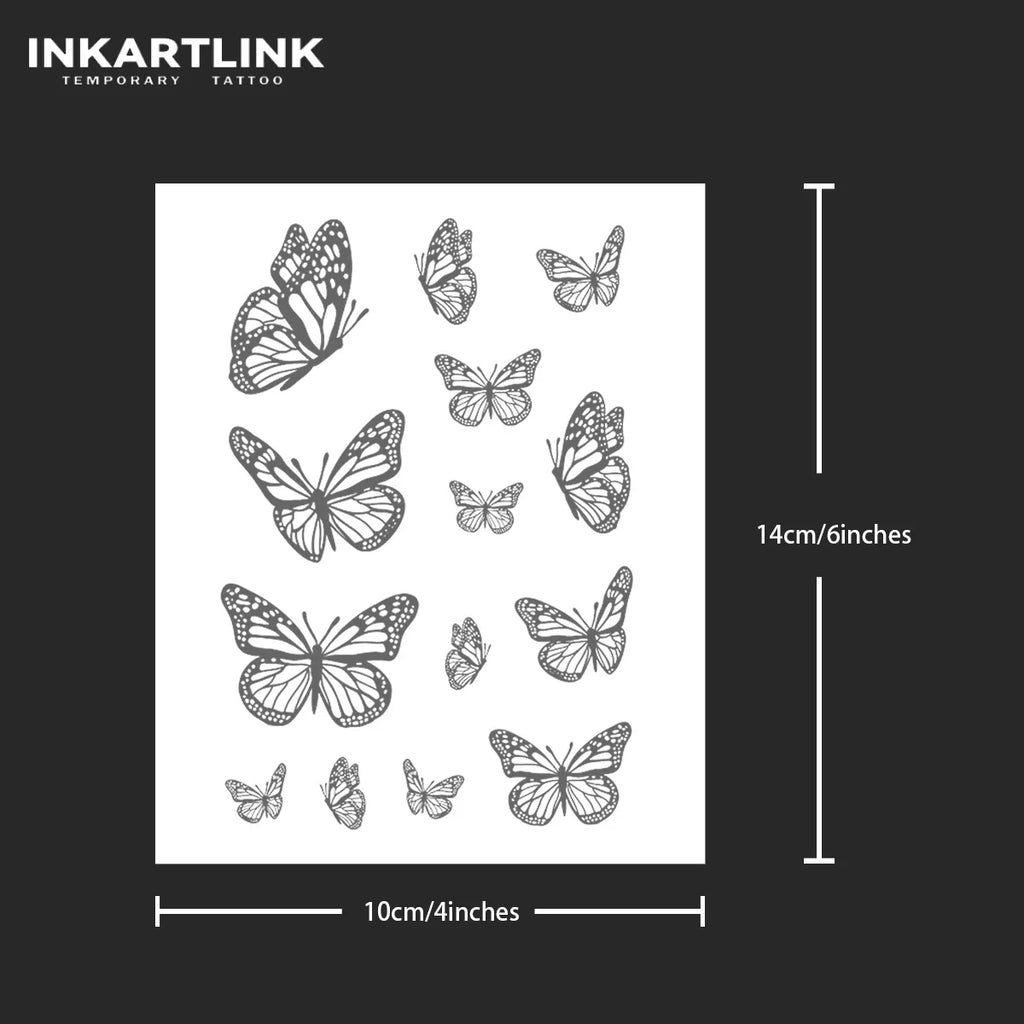 Butterfly Semi-Permanent Temporary Tattoo — Lasts Up to 15 Days | Waterproof | No Needles