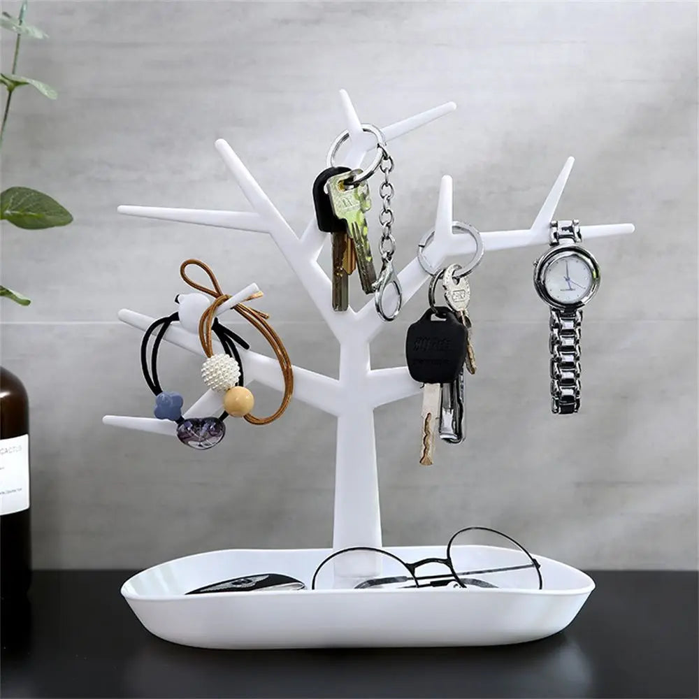 Bird Tree Key Holder & Jewelry Rack | Decorative Desktop Organizer for Living Room & Entryway