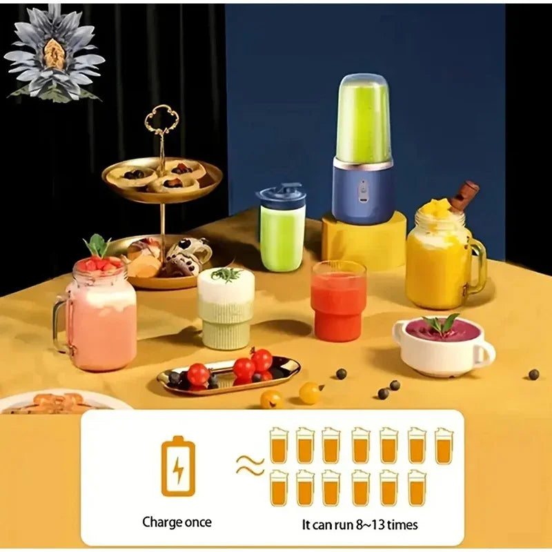 Portable USB Electric Juicer Blender | Fresh Juice Anywhere | Fruit, Milkshake & Smoothie Maker