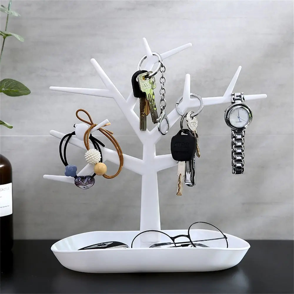 Bird Tree Key Holder & Jewelry Rack | Decorative Desktop Organizer for Living Room & Entryway