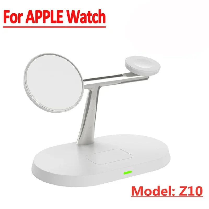 3-in-1 Magnetic Wireless Charger Stand | 30W Fast Charging for iPhone, Apple Watch & AirPods