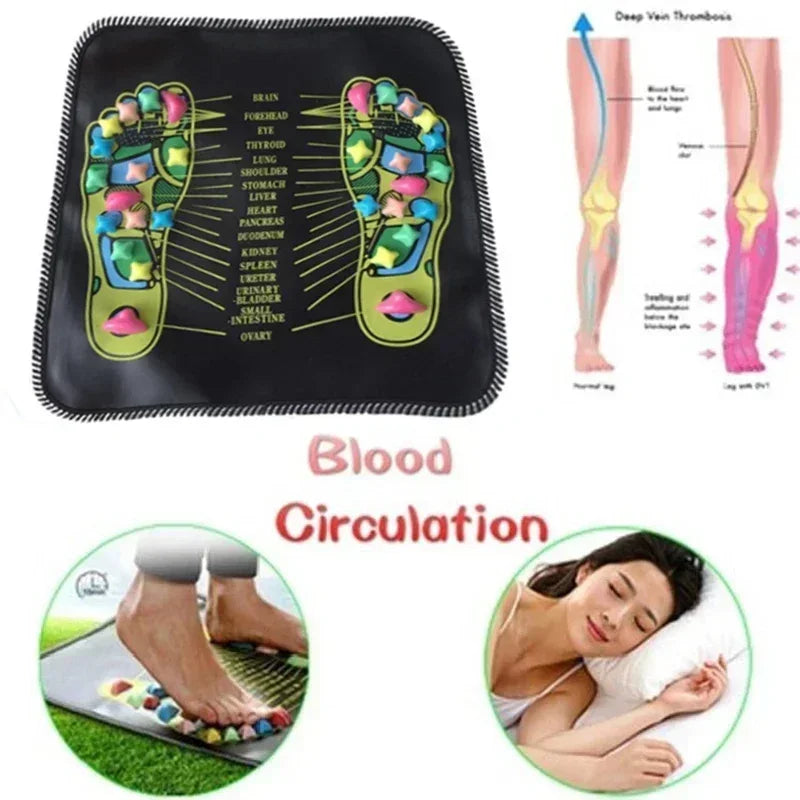 Acupressure Foot Massage Mat | Reflexology Stone Path for Pain & Stress Relief