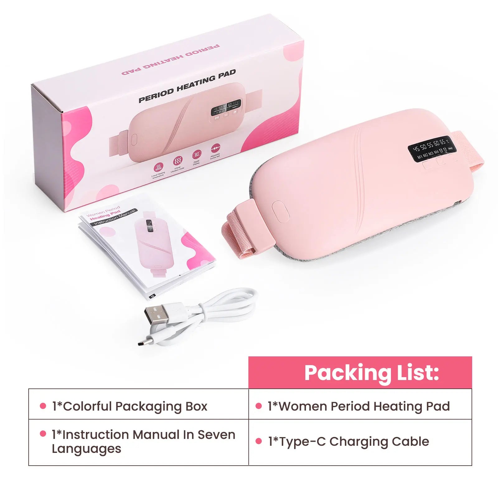 Ms.Dear Menstrual Heating Massage Belt — Heat & Vibration Period Relief