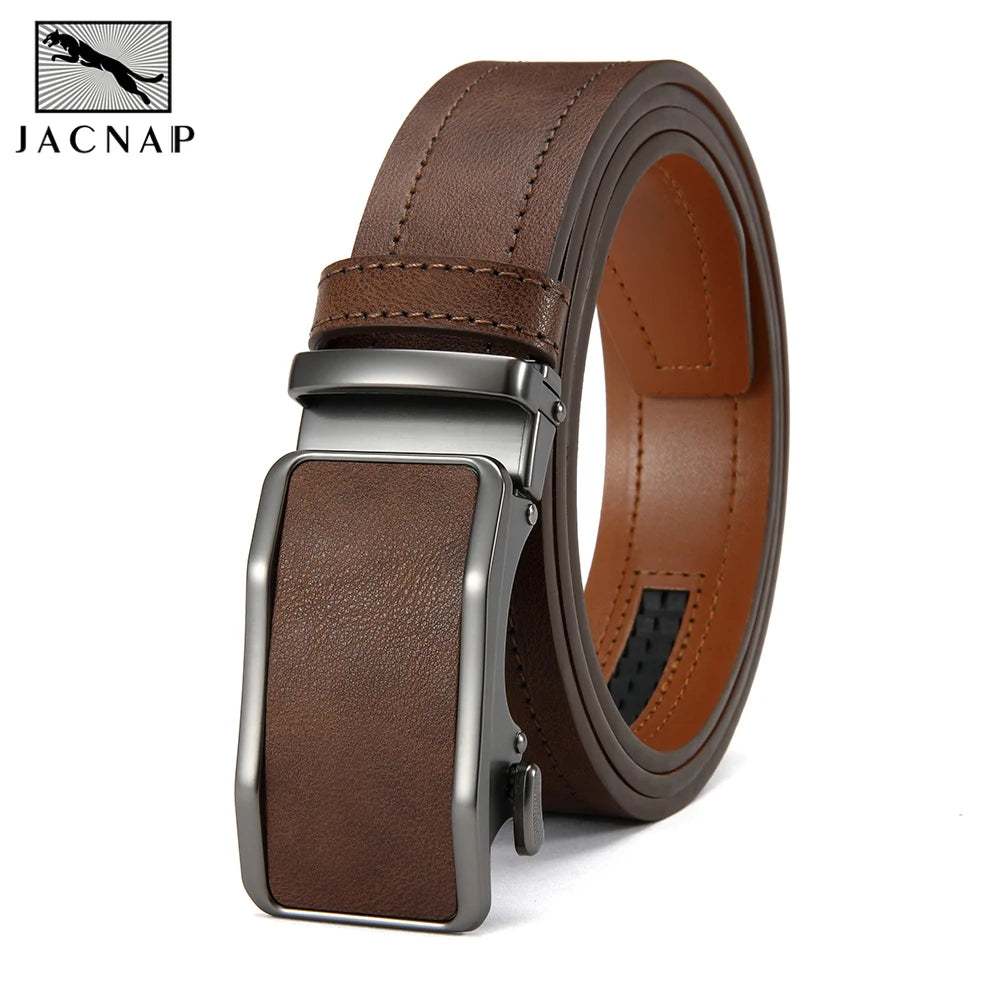 Men's Ratchet Automatic Buckle Leather Belt