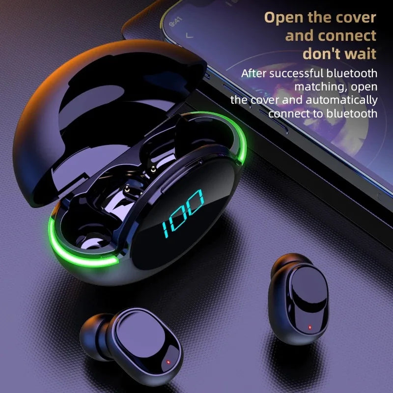 Y80 TWS Wireless Earphones — Bluetooth 5.1 | Active Noise Reduction | Digital Display | Charging Case