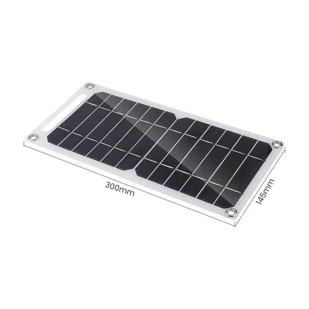 Portable Solar Panel USB Charger - Waterproof for Hiking & Camping