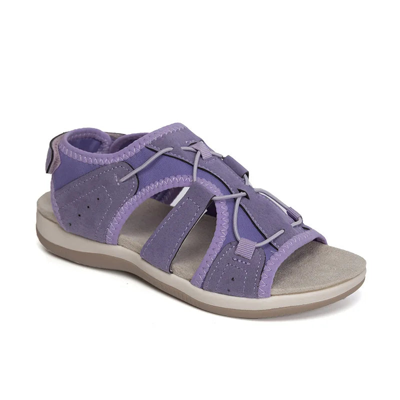 Women's Peep-Toe Flat Beach Sandals