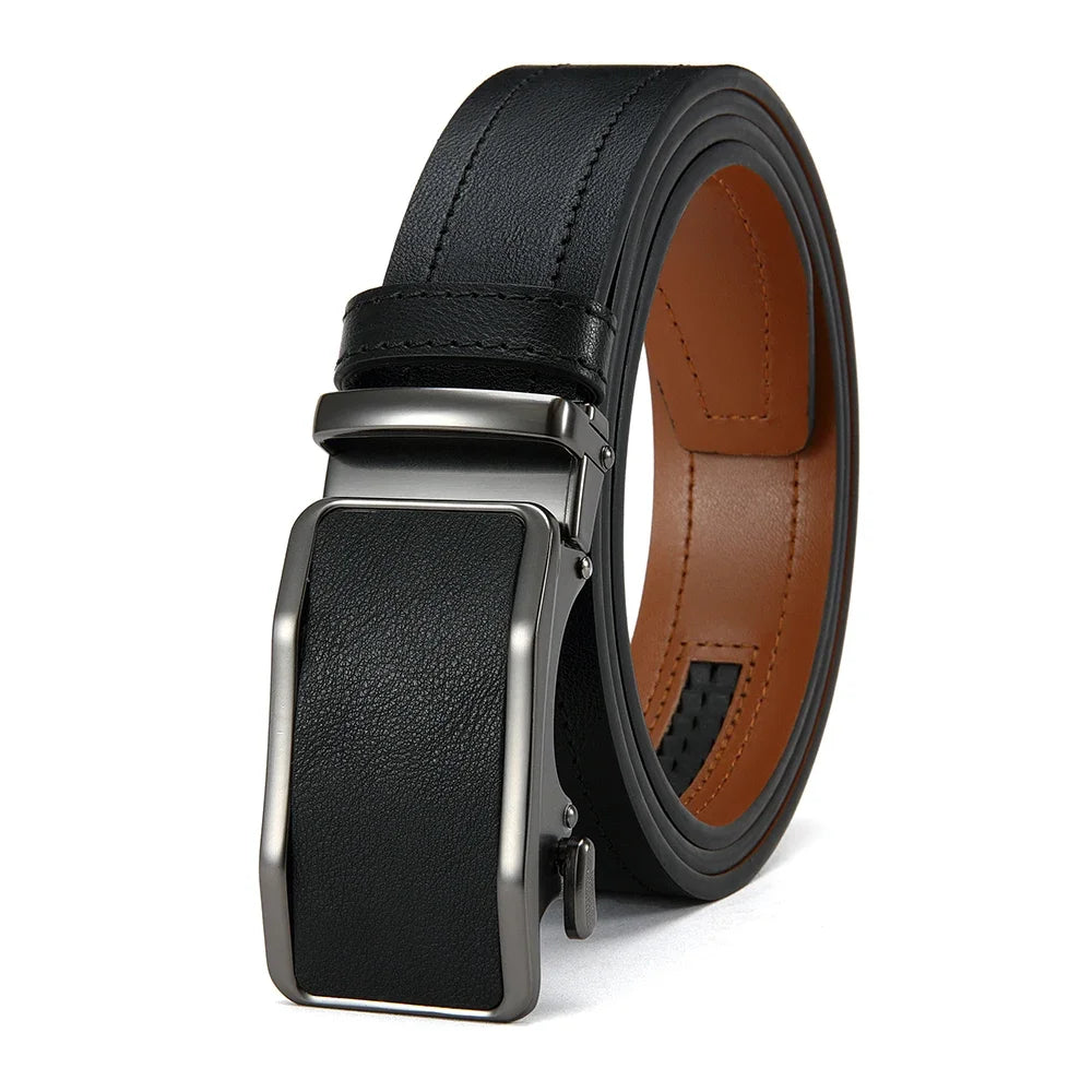 Men's Ratchet Automatic Buckle Leather Belt