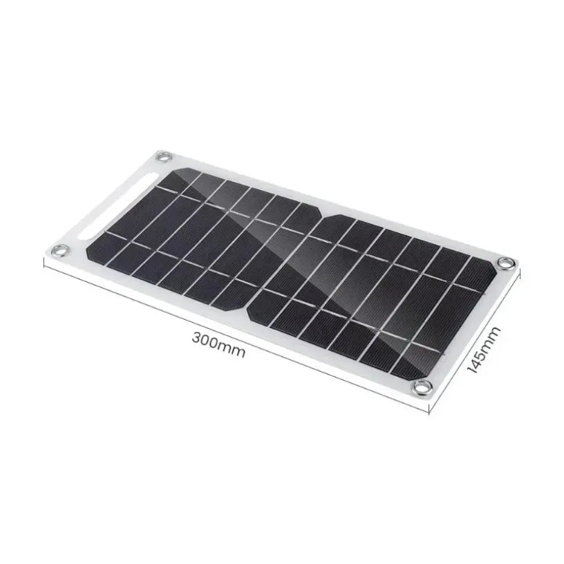 Portable Solar Panel USB Charger - Waterproof for Hiking & Camping