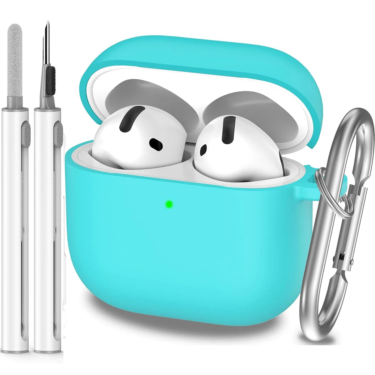 AirPods 4 Case (2024) - Military Grade Silicone with Keychain, 12 Colors