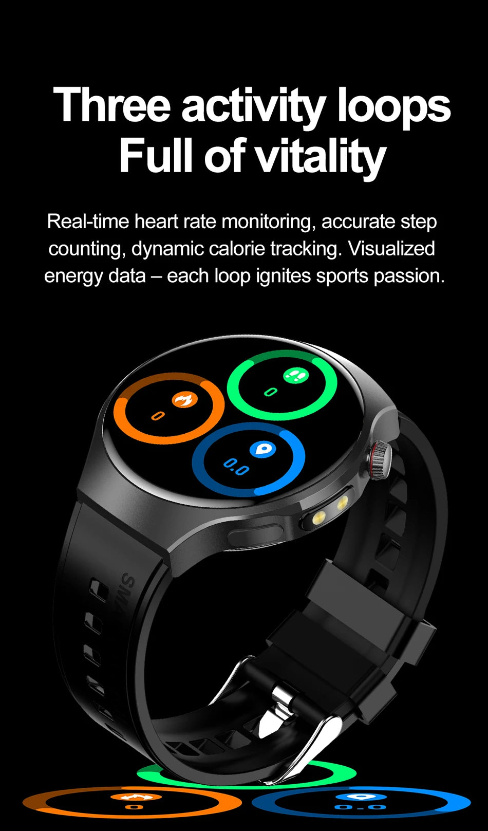 ChiBear Smartwatch - Bluetooth Calling, IP68, Heart Rate, 150+ Sports Modes