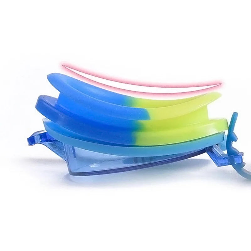 Cartoon Colorful Pony Children's Swimming Goggles Waterproof Anti Fog Adjustable Glasses