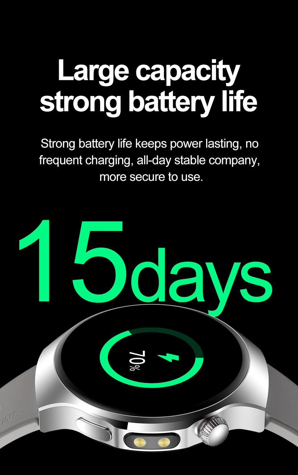 ChiBear Smartwatch - Bluetooth Calling, IP68, Heart Rate, 150+ Sports Modes