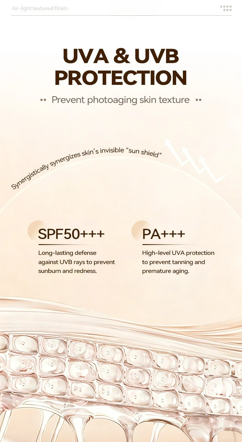 Color-Changing Sunscreen Foundation,Skin Tone Matching,All-Day Long-Lasting Wear,Perfect Base for Flawless Makeup