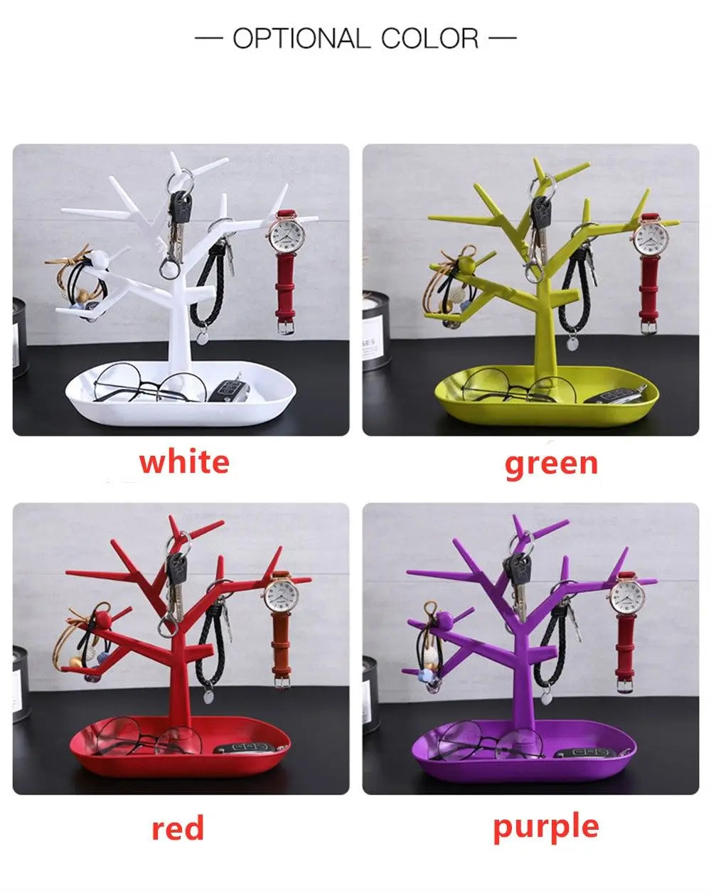 Bird Tree Key Holder & Jewelry Rack | Decorative Desktop Organizer for Living Room & Entryway
