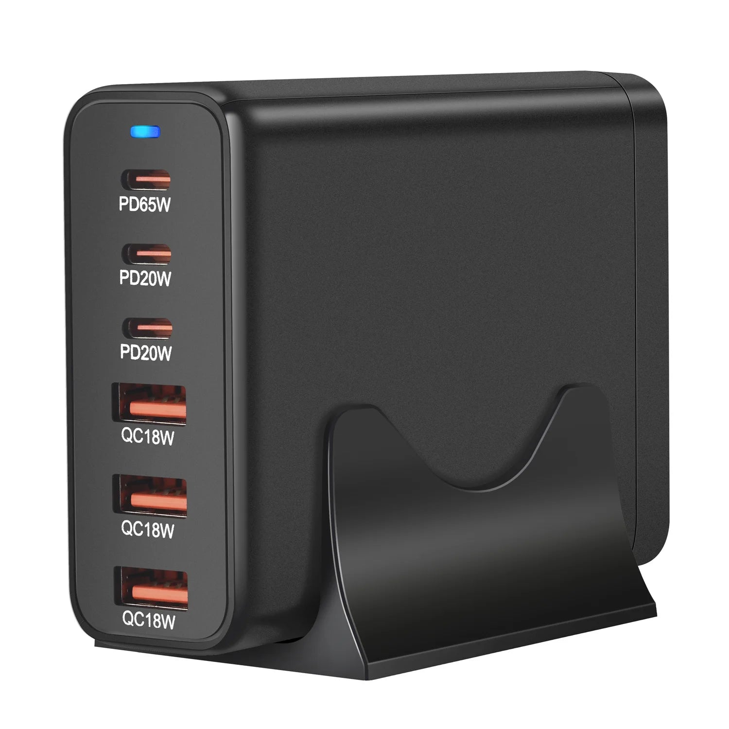 120W GaN 6-Port Charging Station — USB-C PD & USB-A Fast Charge Hub for iPhone, Samsung, Laptop & More