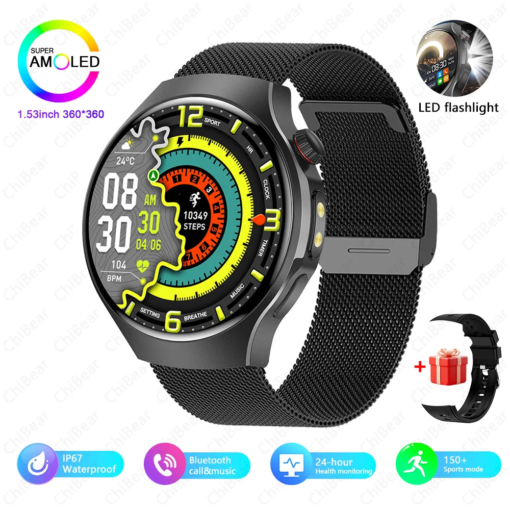ChiBear Smartwatch - Bluetooth Calling, IP68, Heart Rate, 150+ Sports Modes