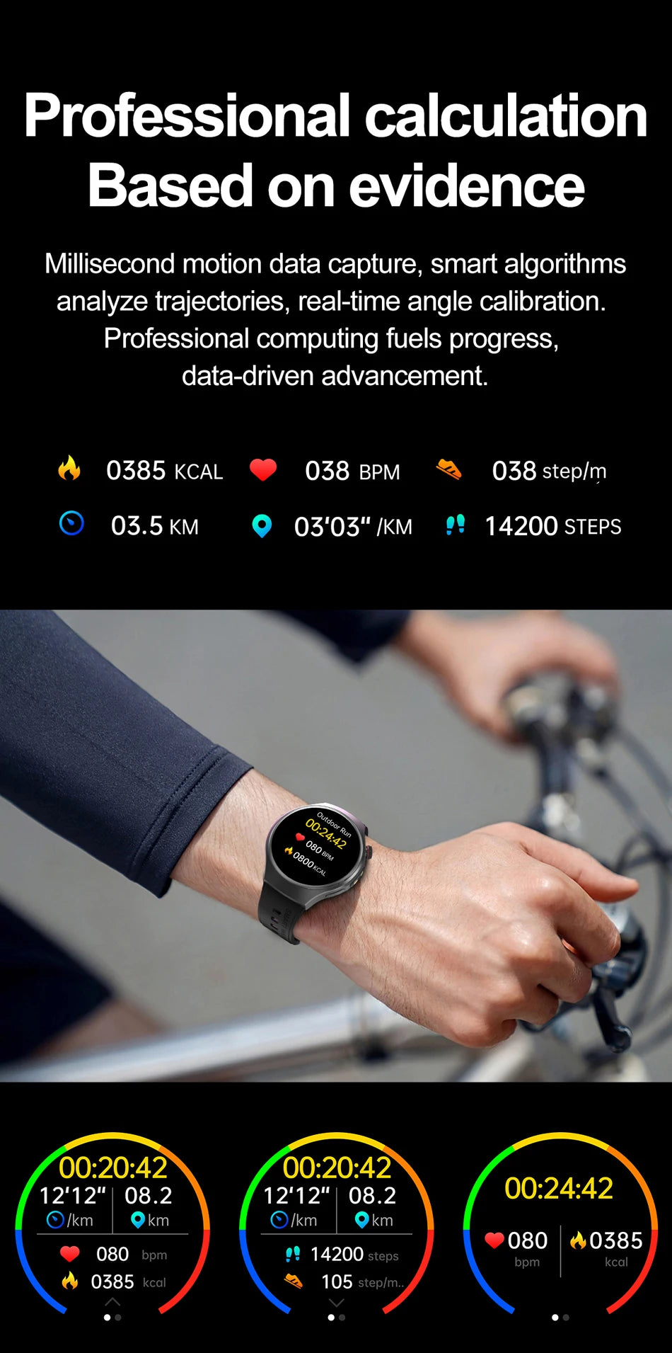 ChiBear Smartwatch - Bluetooth Calling, IP68, Heart Rate, 150+ Sports Modes