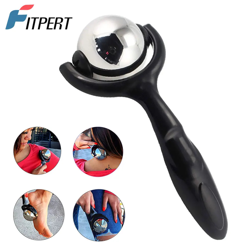 FITPERT Stainless Steel Massage Roller Ball | Hot & Cold Therapy for Muscle Pain Relief