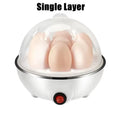 Electric Egg Cooker & Steamer | Single or Double Layer | 360° Rapid Steam | Mini Breakfast Machine