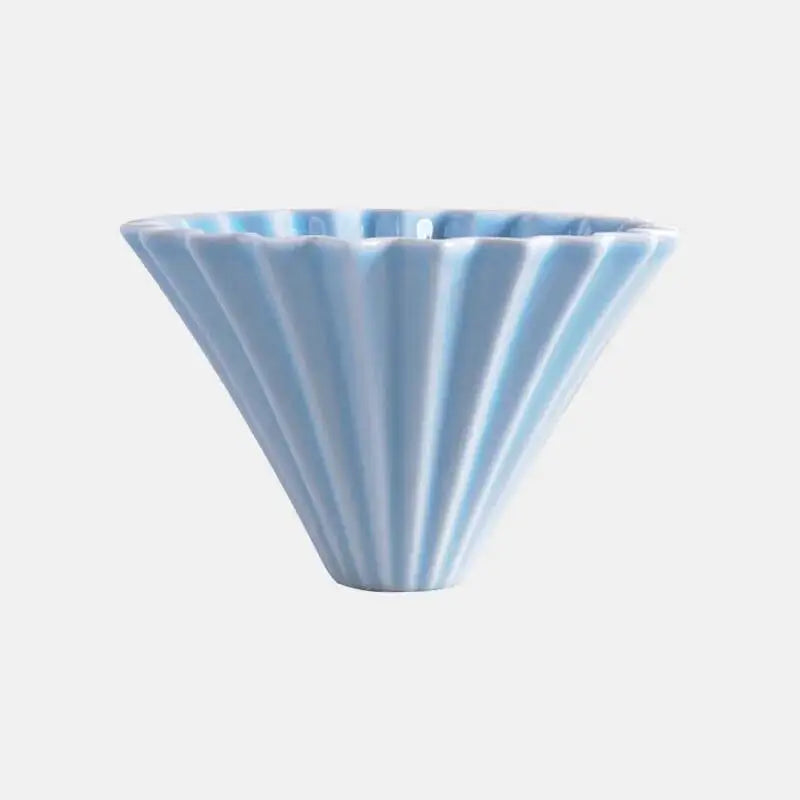 Ceramic Origami Pour-Over Coffee Dripper - Flower Shape Filter Cup