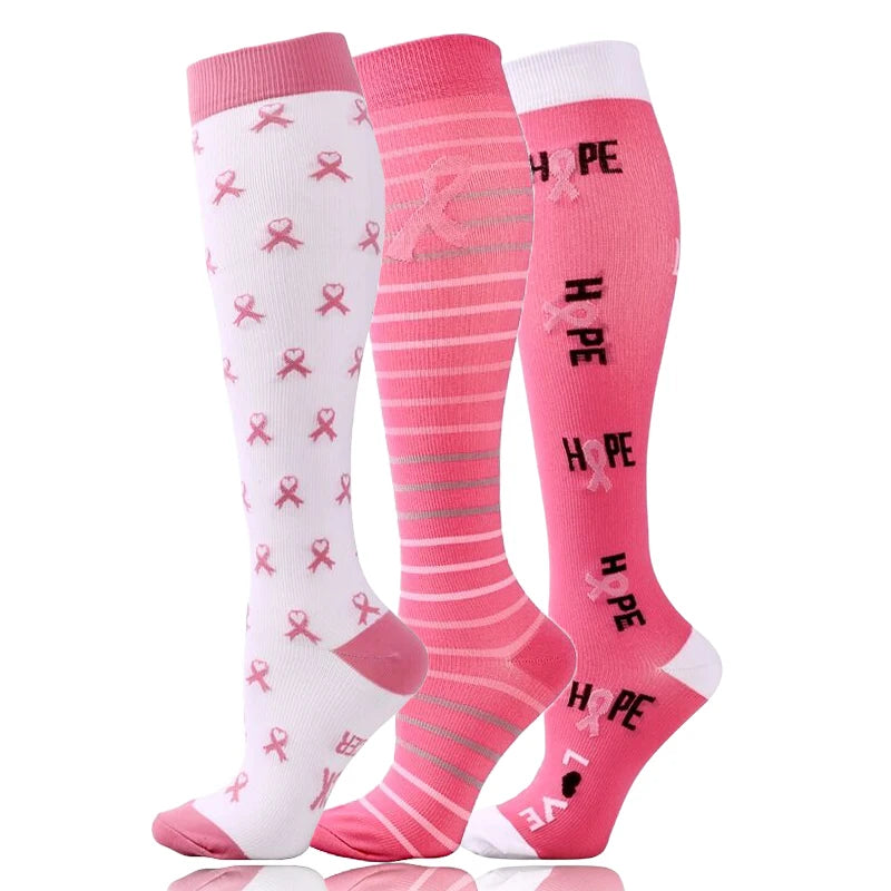 3-Pack Knee High Compression Socks 30mmHg - Sports, Medical & Travel