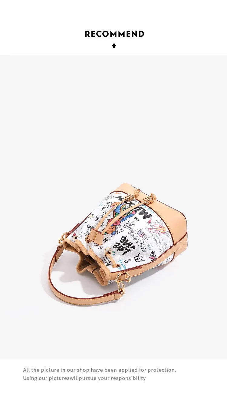 Women's Graffiti Bucket Bag
