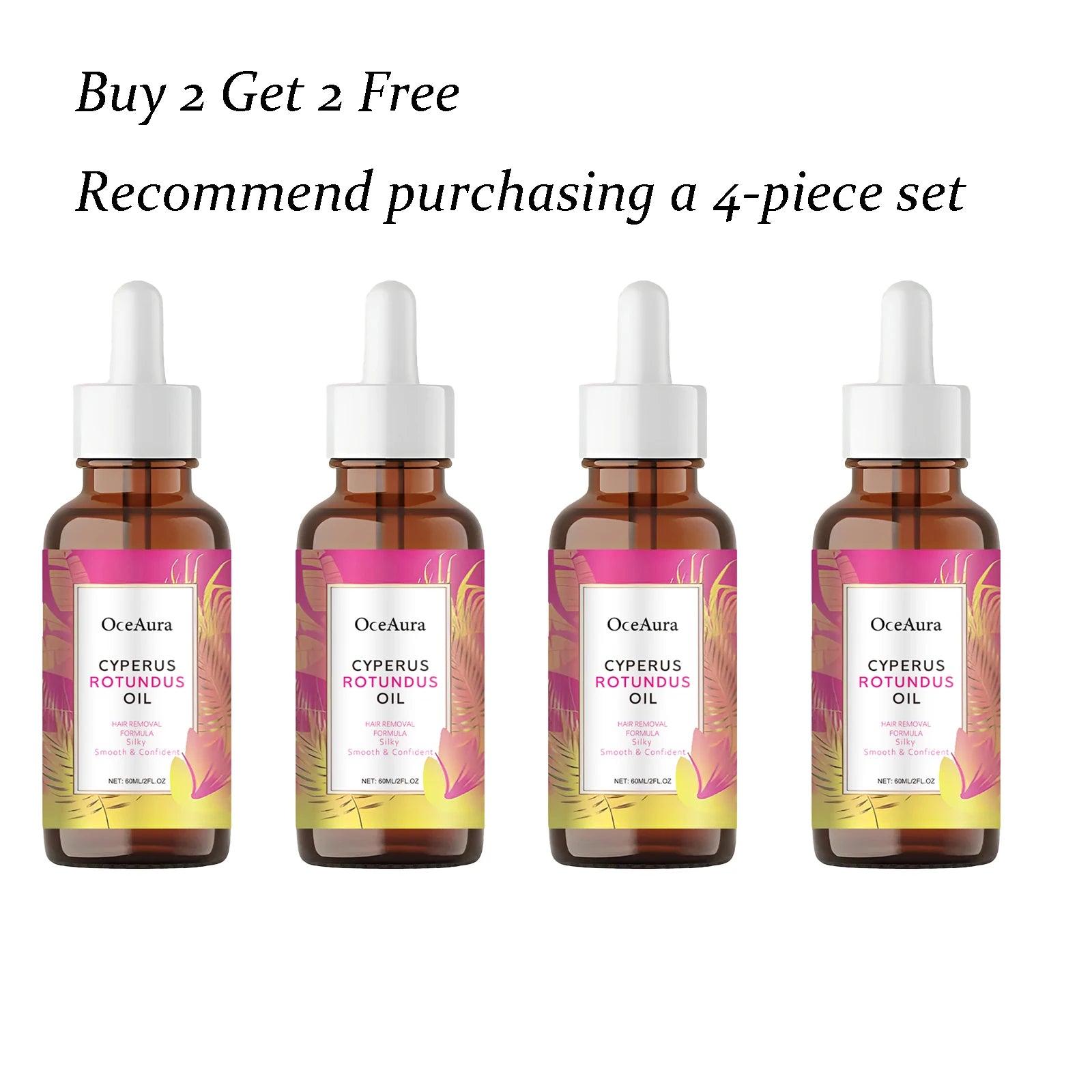 Oceaura Hair Removal Care Oil | Jojoba & Aloe | Soothing, Moisturizing & Pore-Minimizing | 60ml